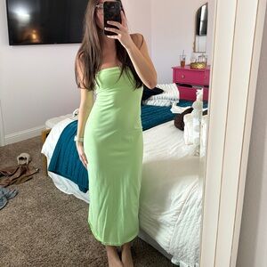 ASOS green midi dress